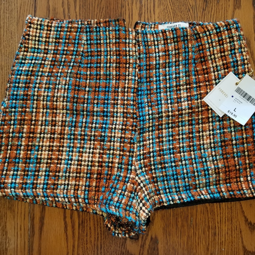 High Rise Tweed Shorts